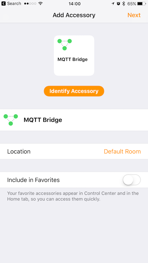 HomeKit Pair MQTT Bridge